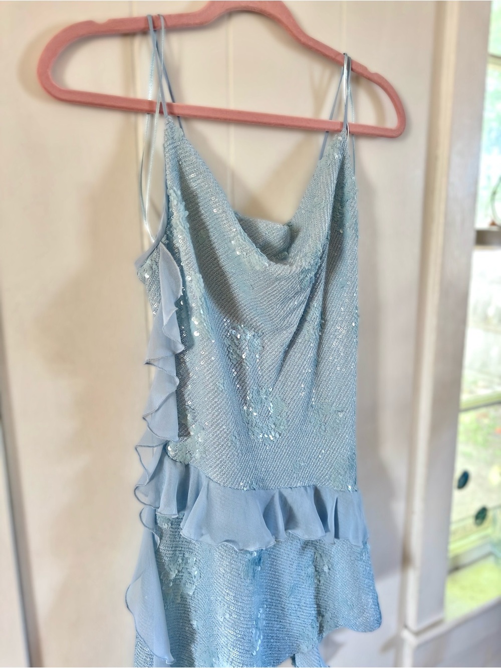 Zara Sequin Ruffle Cocktail Dress - Picture 4 of 8